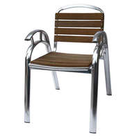 Mode imperméable Bistro Patio salle à manger Restaurant jardin aluminium extérieur en plastique chaise en bois