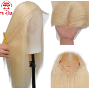 Perruque Lace Front 13x4 en Cheveux Chinois Remy 100% Vierges, <span class=keywords><strong>Blond</strong></span> 613, Lisse Soyeux Ondulé, Couvre Toute la Tête pour Femmes - Product Image 2
