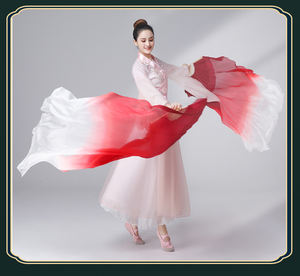 Éventails en soie ultra-fins pour la <span class=keywords><strong>danse</strong></span> <span class=keywords><strong>orientale</strong></span> féminine, accessoire de spectacle doux et léger à tenir à la main - Product Image 6