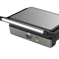Gaufrier professionnel avec plaques fixes, température réglable, rangement vertical, revêtement antiadhésif et protection contre la surchauffe