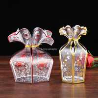 Boîte à bonbons de mariage personnalisée en PET PVC transparent, laminage mat, résistante aux rayures, emballage recyclable pour les bonbons de mariage, les sushis