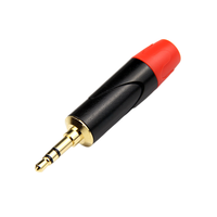 Prise audio stéréo 3,5 mm en gros, 3 pôles TRS, coque métallique plaquée or pour assemblage de câbles de casque, d'ordinateur portable, de smartphone