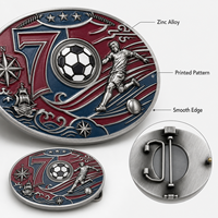 En stock Hebilla de cinturón de aleación de zinc con soporte para cerveza, diseño de Copa de Fútbol, Regalo para aficionados al fútbol, Souvenir deportivo, Múltiples diseños, Venta al por mayor