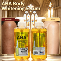 Sérum Corporel Éclaircissant Vitamine C Anti-Taches et Anti-Acné à l'Acide Glutamique AHA, Effet Blanchissant Intense en 3 Jours, Marque Privée