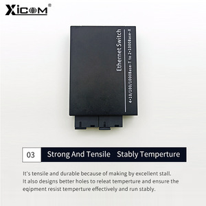 Xicom 1000M 2ไฟเบอร์ออปติก4 RJ45โหมดเดียวแปลงสื่ออินเตอร์เฟซ SC 1.25g 0-20กม. ระยะทาง - Product Image 2