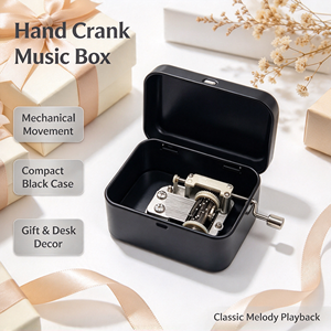 Petite boîte à musique en métal personnalisée avec logo OEM imprimé, mini boîte à musique en métal, boîte à musique pour cadeau de petite amie - Product Image 1