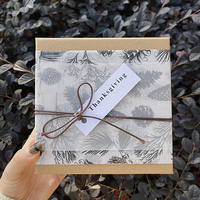 Papier d'emballage extérieur personnalisé à motif de plantes vertes, style pastoral, papier de soie pour emballage