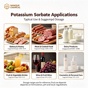 Sorbato de Potasio de Grado Alimenticio <span class=keywords><strong>E202</strong></span>, Alta Pureza, Buena Solubilidad, para Conservación de Bebidas, Panadería y Carne, con Servicio OEM - Product Image 6