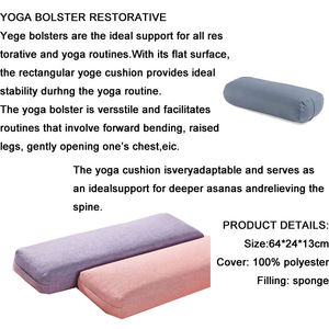Coussin de yoga cylindrique multicolore - Coussin de soutien corporel en mousse haute densité pour l'aide aux postures de yoga et la relaxation musculaire - Product Image 3