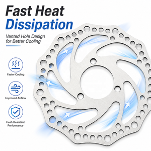 Disque de frein en acier inoxydable de 140 mm à 3 trous de 37 mm pour trottinettes électriques <span class=keywords><strong>Ninebot</strong></span> F20 F30 F40 <span class=keywords><strong>P65</strong></span> et Kugoo M4 ZERO - Product Image 3