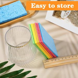 ฟองน้ำเซลลูโลสอัดเม็ด ย่อยสลายได้ หลายสี เป็นมิตรกับสิ่งแวดล้อม สำหรับล้างจานในครัว - Product Image 3