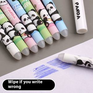Soododo New Panda rapida a secco cancellabile dal calore ad alto livello di aspetto penna neutra inchiostro blu per studenti cancelleria plastica metallo nero penna - Product Image 4