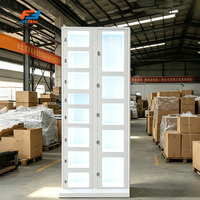 Armoire de rangement à éclairage LED blanc avec serrure à clé indépendante pour la réception de cadeaux dans les zones de rédemption de prix d'arcade