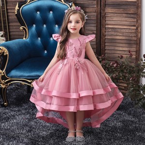 Robe de <span class=keywords><strong>demoiselle</strong></span> d'honneur pour enfants <span class=keywords><strong>Champagne</strong></span> Robe de soirée princesse multicouche pour 10 ans Robe de fête d'anniversaire - Product Image 1
