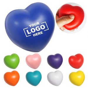 Balles anti-stress personnalisées en forme de cœur, jouets en mousse PU, balles anti-stress en forme de cœur à presser avec votre propre logo - Product Image 1