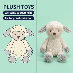 Vente directe usine – Peluche mouton super douce et moelleuse, jouet en peluche mignon rembourré en coton PP, confortable pour les enfants et les adultes - Product Image 1