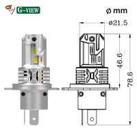 Nouveau design, mini taille, phare LED H4 8000LM, lumière LED de voiture 9005 9006, faisceau haut et bas, Canbus, phare LED H8, ampoule LED H7 pour voiture