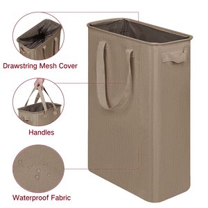 Cesto de Ropa Plegable de 50L, Cesto de Ropa Pequeño y Estrecho con Asas para Dormitorio o Residencia Universitaria - Product Image 2