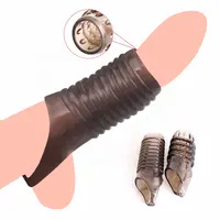 Preservativi Spike estensore del pene a costine estensore del pene eiaculazione ritardata manicotto del pene in Silicone estensore del pene preservativo del manicotto del pene
