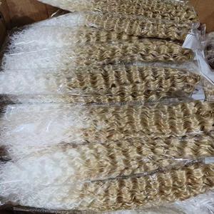 20 pouces <span class=keywords><strong>Afro</strong></span> Kinky Curly Crochet Cheveux Brésiliens Tresse de cheveux en vrac pour extension de cheveux synthétiques - Product Image 2