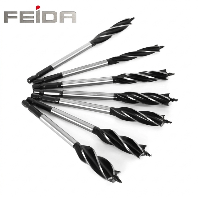 Hot Sale 22mm High Carbon Steel Wood Drill Bit Set with Reaming Drill and Auger Black Finish-Woodworking Drill Bit Set-001