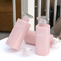 Bouteille de lotion carrée en plastique PET personnalisée de 500 ml, bouteilles de luxe pour shampooing et après-shampooing