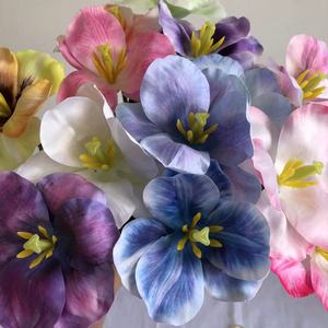 Single Petal <strong>Tulip</strong> Simulation Wedding Flower Artificial Silk Fabric Home Dining <strong>Table</strong> Decoration Flower - Product Image 3