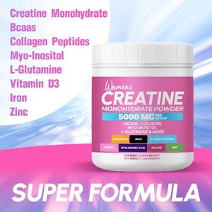Creatina en Polvo para Mujeres con BCAA, Mioinositol, Colágeno, Biotina, Ácido Hialurónico, Folato, L-<span class=keywords><strong>Glutamina</strong></span>, Vitamina D3, Hierro, <span class=keywords><strong>Zinc</strong></span>, D-Chiro-Maca - Product Image 6