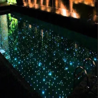 Piscine à fibre optique lumière souterraine étoiles étoilées décoration d'éclairage à fibre optique séparation photoélectrique