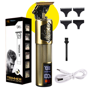 <span class=keywords><strong>Cortadora</strong></span> <span class=keywords><strong>de</strong></span> <span class=keywords><strong>pelo</strong></span> profesional Vintage T9 para hombre, batería eléctrica Usb 18650, aleación <span class=keywords><strong>de</strong></span> Zinc, acero inoxidable, 1, 2, 3 <span class=keywords><strong>MM</strong></span>, 100 - Product Image 1
