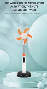 Rechargeable Solar <b>Fan</b> Portable <b>Standing</b> <b>Fan</b> Featuring Solar Charging Two Lighting Bulbs Wireless Remote For Garden Travel - Product Image 4