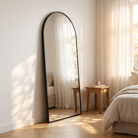 Miroirs décoratifs de luxe modernes pour la maison, grande taille, arche esthétique, décoration de chambre, miroir pleine longueur encadré en métal pour hôtels - Vente en gros directe usine