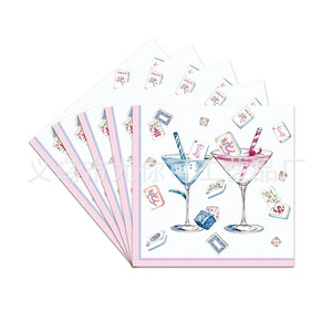 Mahjong Cocktail Party Disposable Tableware Kit Plates Cups Napkins Straws Forks Spoons For Birthday Party Decorations - Product Image 4
