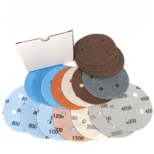 Papier abrasif super fin FV à 5 trous <span class=keywords><strong>de</strong></span> 5 pouces, papier abrasif imperméable pour le polissage et la finition du métal et du bois - Product Image 1