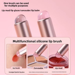 Mini <b>Silicone</b> Nail Lip Brush Transparent Soft Round Head Manicure DIY Ombre Painting Nail Art Makeup <b>Tool</b> - Product Image 3