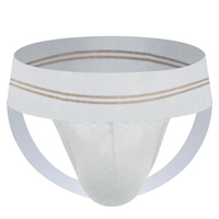 Sous-vêtements pour hommes, jockstrap à bande large avec ceinture de 6 cm, 95% coton, 5% élasthanne, poche en nylon tissé en maille 180G, confort maximal