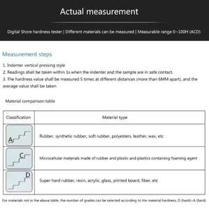 LX-A/LX-C/LX-D דיגיטלי חוף מד קשיות C D קשיות Tester מד shore-מד החוף-C shore-d גומי סעיף - Product Image 5