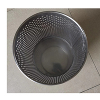 Poubelle en acier inoxydable à dessus ouvert poubelle en acier conception perforée pour le recyclage pour salle de bain salon bureau Table à manger
