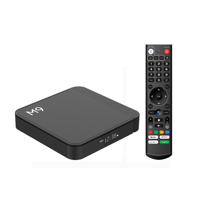 2024 Hot Selling M9 ATV Tv Box 4K 5G WIFI Smart Q8 Voice Remote Control Amlogic S905Y4 2GB 16GB Android 11 IPTV Set Top Box