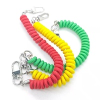 Chaîne de téléphone/porte-clés spirale élastique et rétractable, cordon anti-perte avec boucle métallique, personnalisable.
