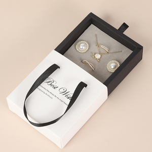 Jewelry Light Weight White Portable Display Drawer Earring Necklace Ring Jewelry Packaging Boxes
