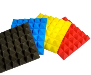 Acoustic Foam 2" X 12" X 12" Pyramid Sound Absorbing Panel Soundproofing Studio Sound Panels Absorption Treatment Wall Tiles