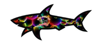 Nouvelle Arrivée 25 Autocollants Décoratifs en PVC Imprimés UV Style Dessin Animé Drapeau Requin Autocollant Marseille Bineece Paul Jul Vrunk Cp Jul Vrunk
