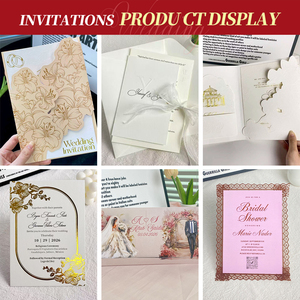 Juego de Invitaciones de Boda con Diseño de Paisaje Natural, Tarjetas de Invitación Personalizadas con Relieve y Sobres - Product Image 4