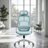 Chaise de bureau pivotante ergonomique en maille de haute qualité, moderne, luxueuse, à dossier haut, réglable, avec soutien lombaire réglable
