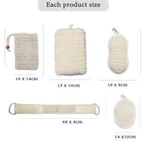 100% naturel Luffa et tissu éponge matériaux <span class=keywords><strong>Loofa</strong></span> /Sisal/coton chanvre tampons corps épurateur corps éponge - Product Image 5