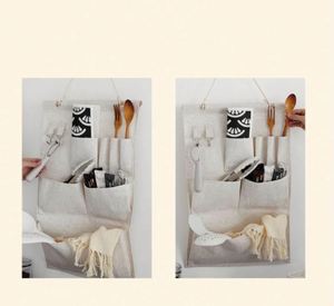 Traditional Design Cotton and Linen Dormitory Home Hanging Bag Door Bedside Mobile Phone <b>Storage</b> - Product Image 4