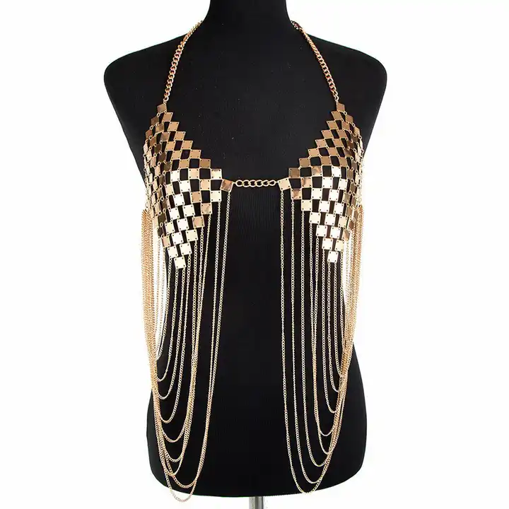 Gold Body Chain / Body Jewelry / Shoulder Chain / Belly Chain 