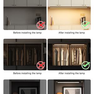 Lámpara Lineal Inalámbrica para Armario, Recargable, con Sensor de Movimiento LED, Funciona con Batería, Iluminación Debajo del Armario - Product Image 5
