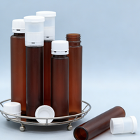 Flacon en plastique PET ambré pour liquides pharmaceutiques, sans BPA, 10 ml, 15 ml, 20 ml, 25 ml, 30 ml, avec bouchon inviolable